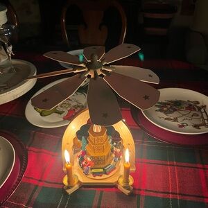 Vintage wooden German Christmas pyramid p lo